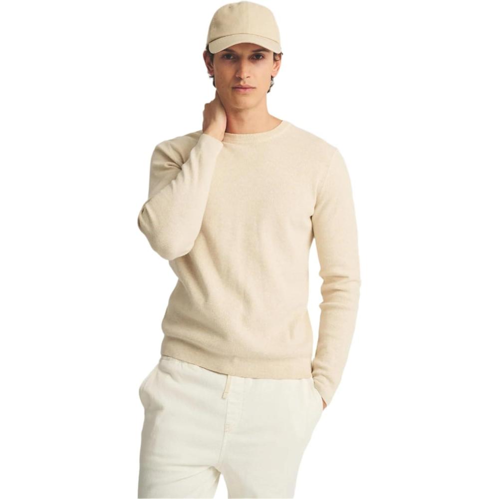 imageNAADAM Mens Caf Cotton Cashmere SweatshirtEcru