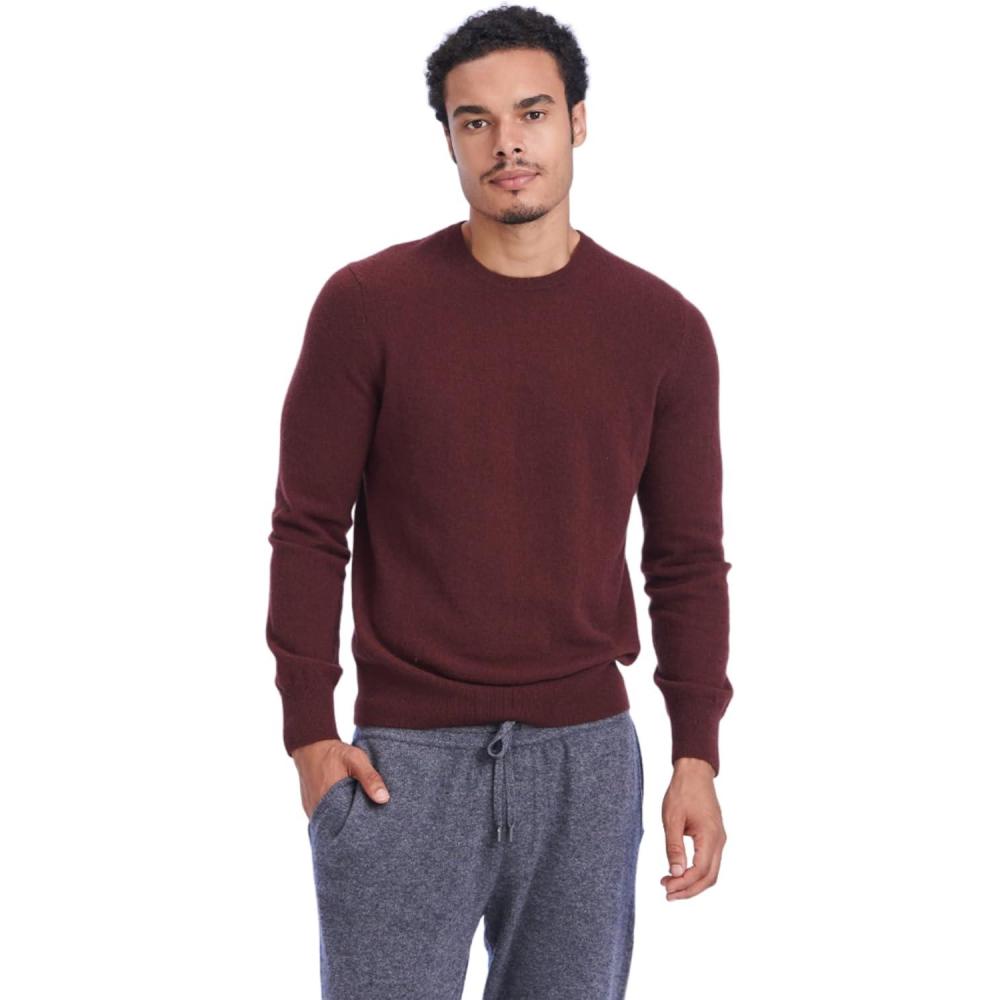 imageNAADAM Mens The Original Cashmere Crewneck SweaterChocolate Brown