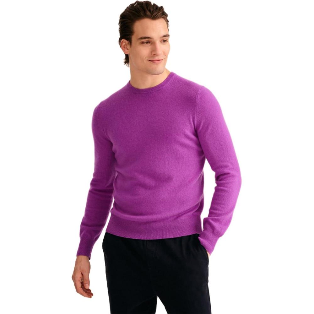 imageNAADAM Mens The Original Cashmere Crewneck SweaterPurple