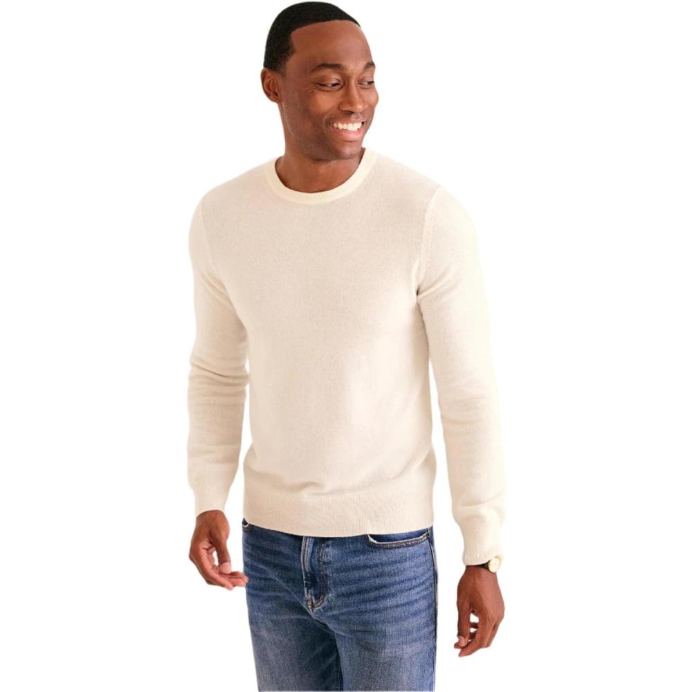 imageNAADAM Mens The Original Cashmere Crewneck SweaterWhite