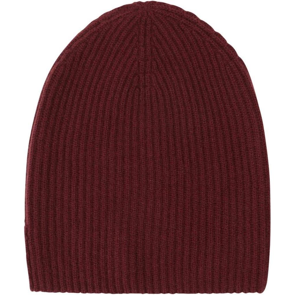 imageNAADAM Signature Cashmere Ribbed BeanieMerlot