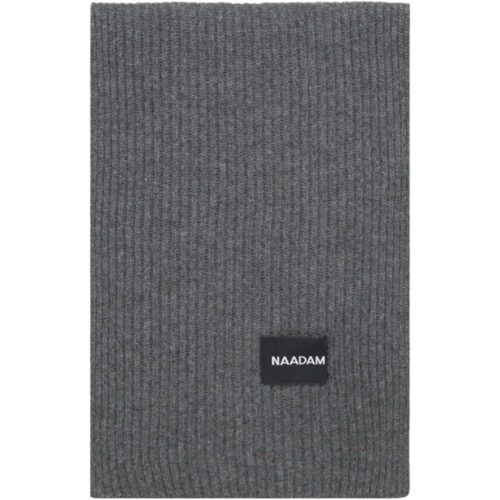 imageNAADAM Unisex Signature Ribbed Cashmere ScarfGranite