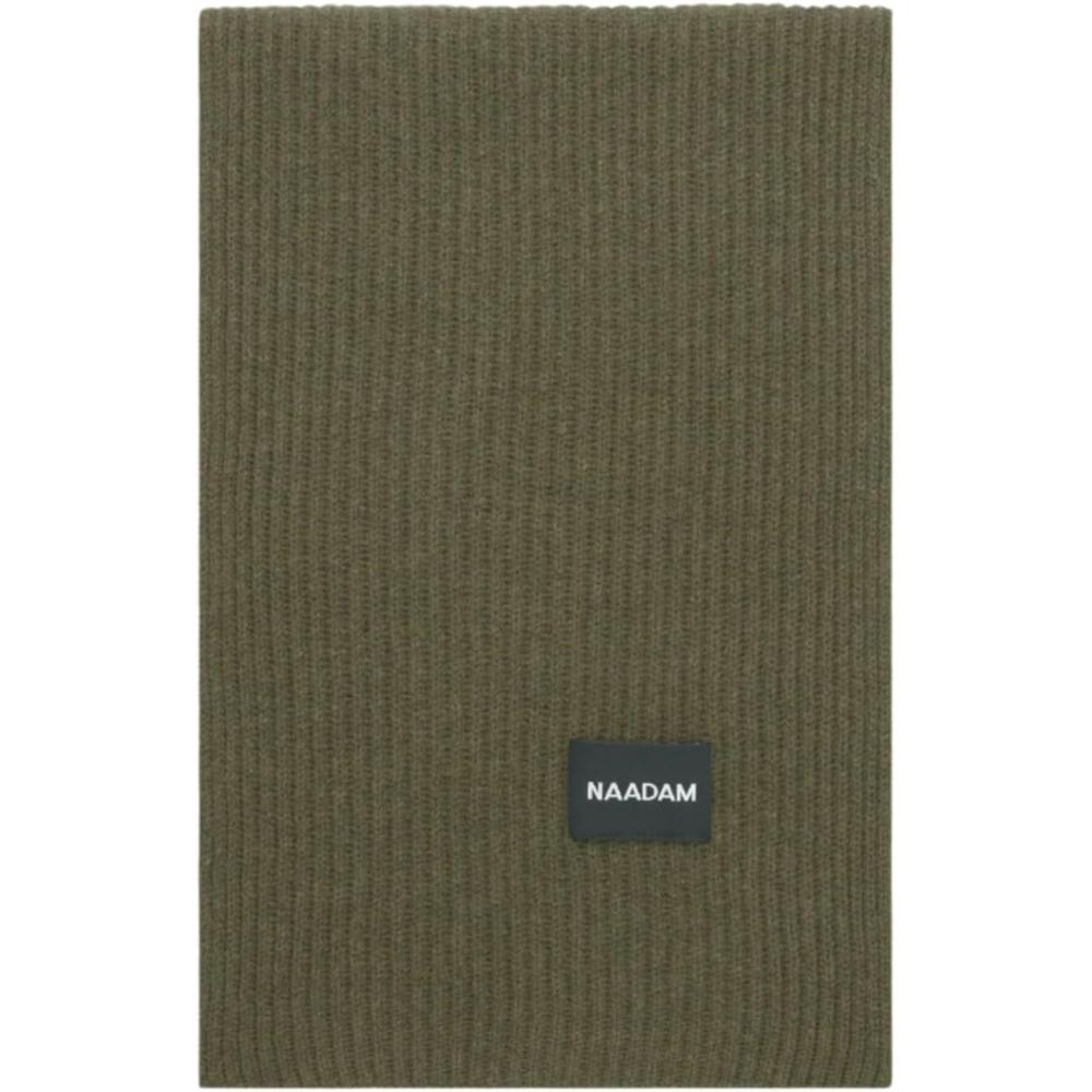 imageNAADAM Unisex Signature Ribbed Cashmere ScarfMoss Green