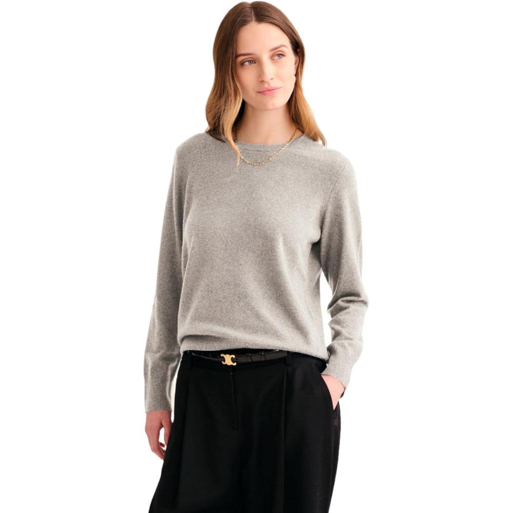 imageNAADAM Womens The Original Cashmere Crewneck SweaterCement