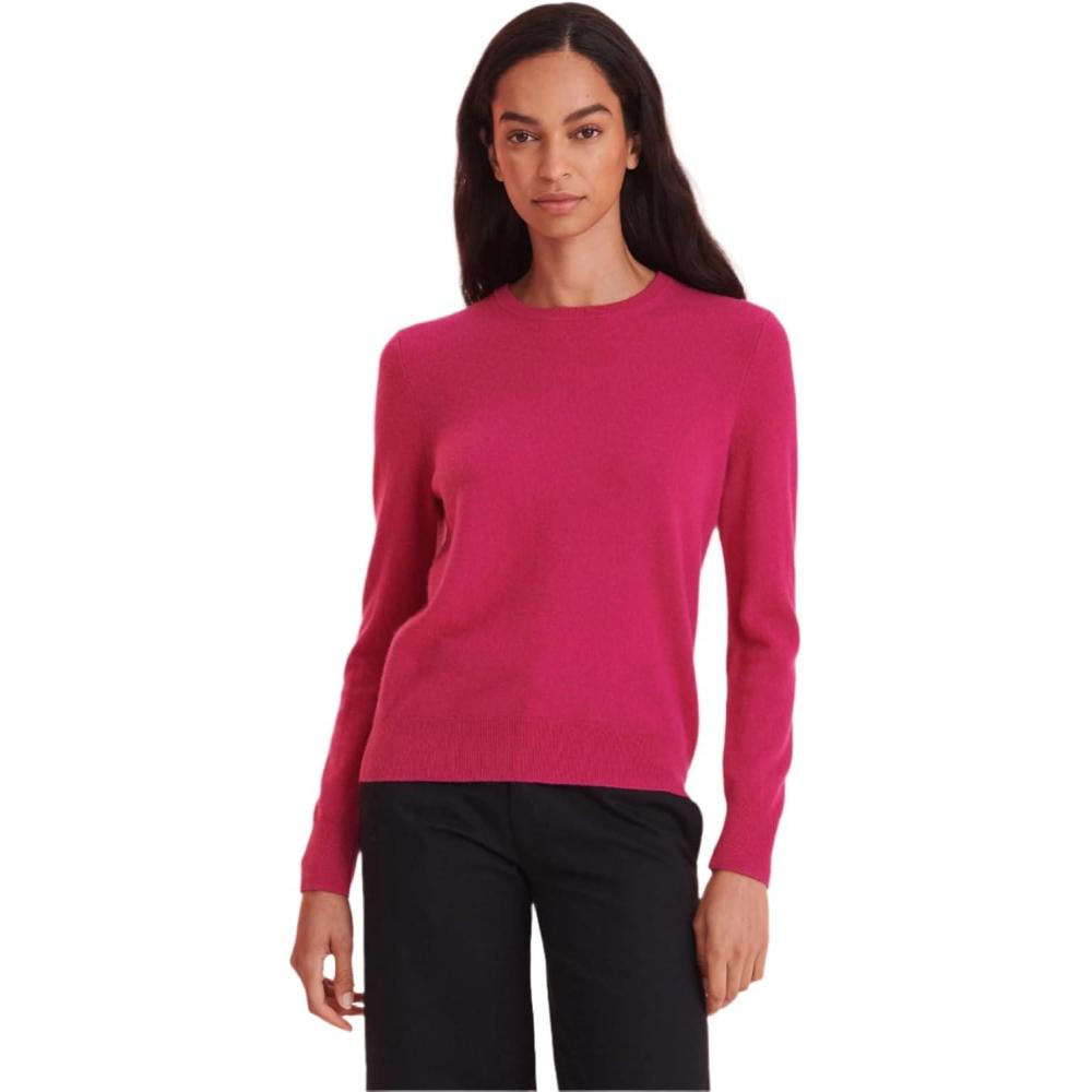 imageNAADAM Womens The Original Cashmere Crewneck SweaterMagenta