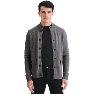NAADAM Men’s Luxe Cashmere High Neck Cardigan(Granite)