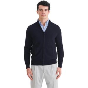 NAADAM Signature Mens Cashmere Full Zip Sweater(Navy)
