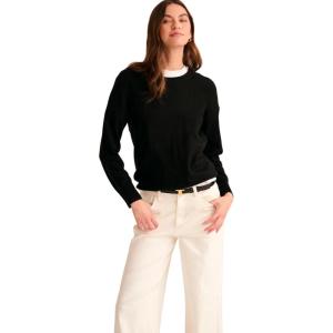 NAADAM Womens The Original Cashmere Crewneck Sweater(Black)