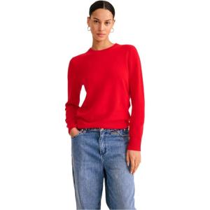 NAADAM Womens The Original Cashmere Crewneck Sweater(Firecracker Red)