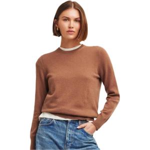 NAADAM Womens The Original Cashmere Crewneck Sweater(Toffee Brown)