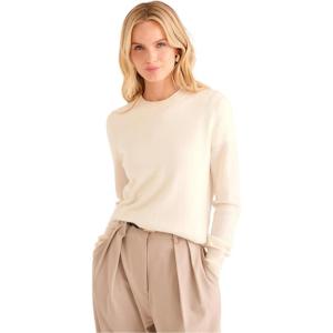 NAADAM Womens The Original Cashmere Crewneck Sweater(White)