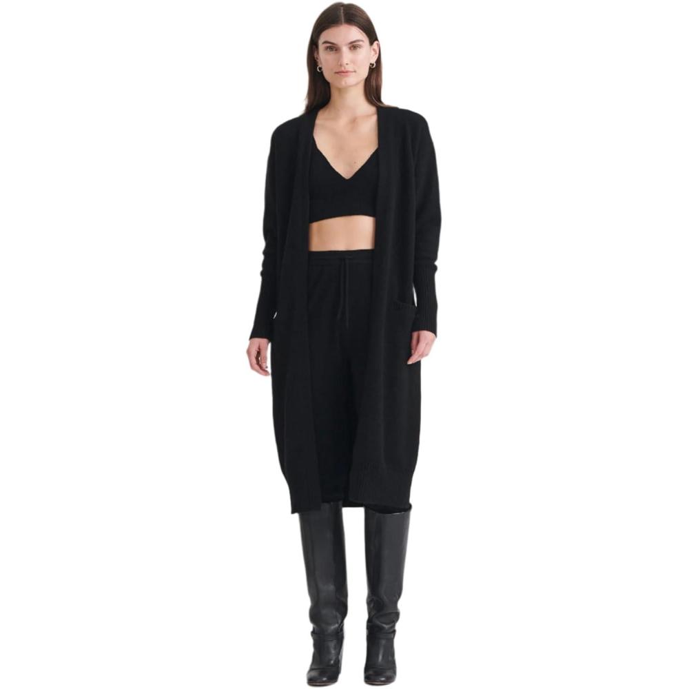 imageNAADAM Womens Luxe Cashmere Duster CardiganBlack