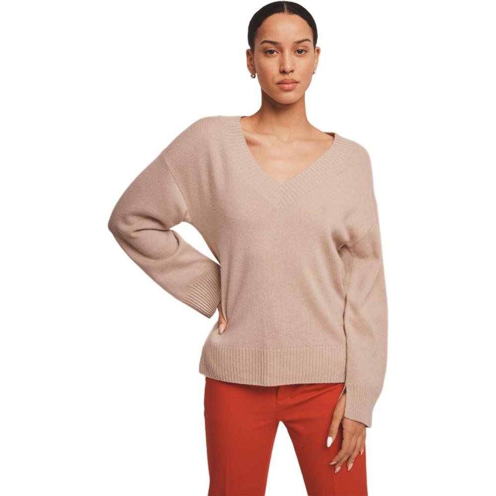 imageNAADAM Womens Signature Cashmere VNeck SweaterShell