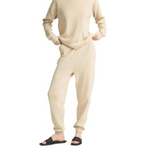 NAADAM Women’s Cafe Cotton Cashmere Cropped Jogger(Ecru)