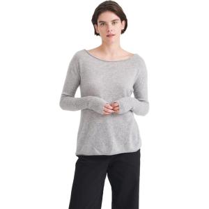 NAADAM Womens Cashmere Boatneck Sweater(Cement)