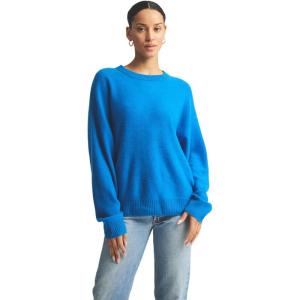 NAADAM Women’s Lightweight Reversible Cashmere Crewneck Sweater(Bright Blue)