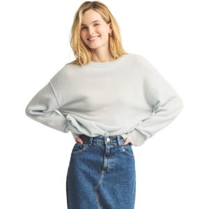NAADAM Women’s Lightweight Reversible Cashmere Crewneck Sweater(Pale Blue)