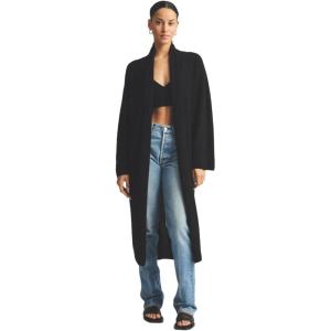 NAADAM Women’s Lightweight Reversible Cashmere Shawl Duster(Black)