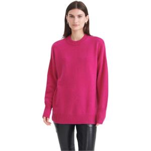 NAADAM Womens Luxe Cashmere Oversized Crewneck Sweater(Magenta)
