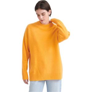 NAADAM Womens Luxe Cashmere Oversized Crewneck Sweater(Marigold)