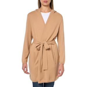 NAADAM Women’s Soft Hooded Cardigan with Belt(Camel)