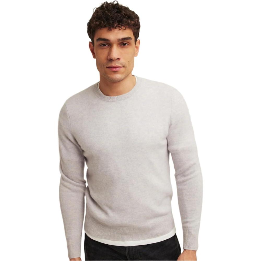 imageNAADAM Mens Cashmere CrewFrost Gray