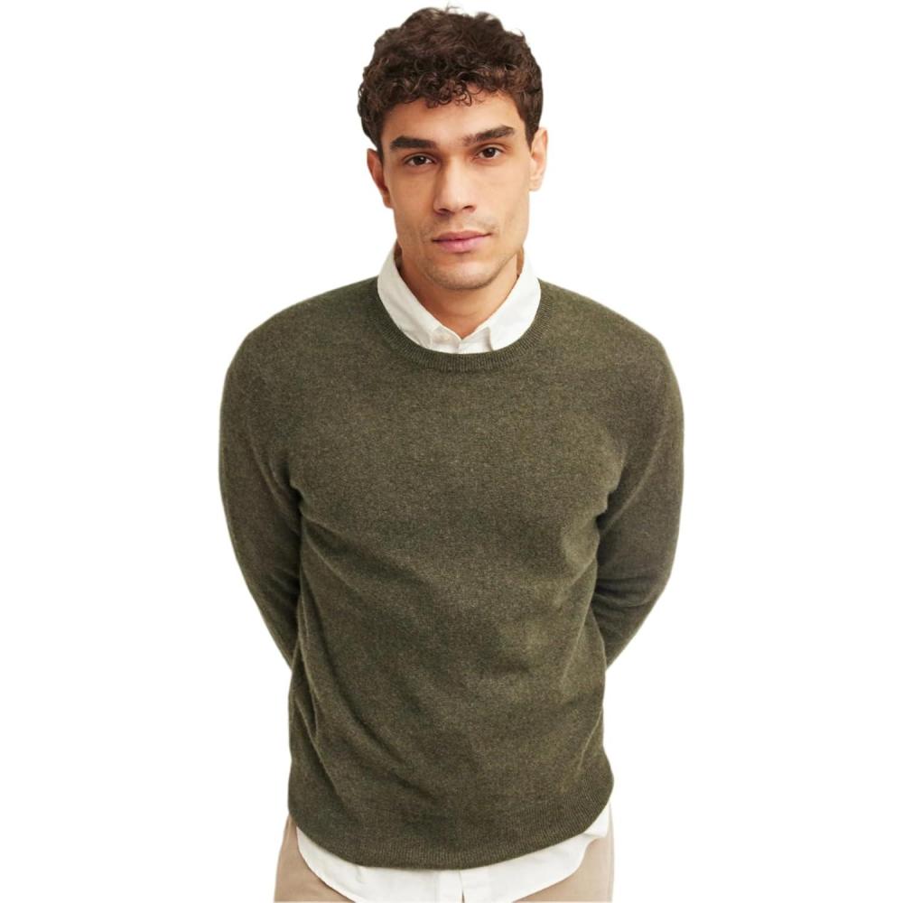 imageNAADAM Mens Cashmere CrewOlive