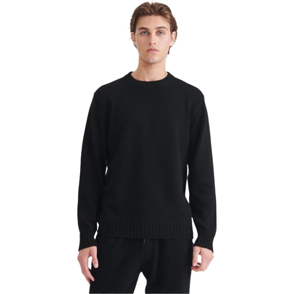 imageNAADAM Mens Luxe Cashmere Crewneck SweaterBlack