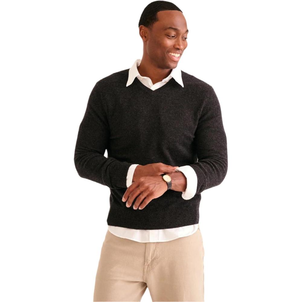 imageNAADAM Original Cashmere VNeck Sweater MensSmoke
