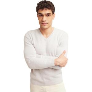 NAADAM Men’s Cashmere V-Neck(Frost Gray)