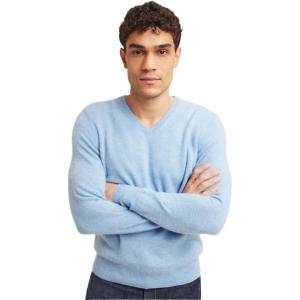 NAADAM Men’s Cashmere V-Neck(Sky Heather)