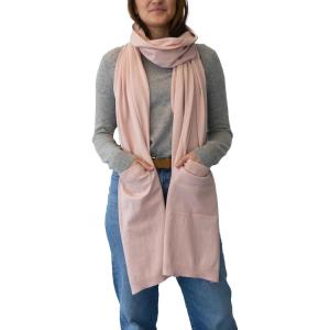 NAADAM Soft Cotton Cashmere Wrap Scarf with Pockets, Sepia Rose, OS