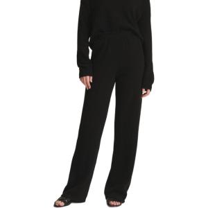 NAADAM Womens Signature Cashmere Paperbag Wide Leg Pants(Black)