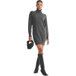 Naadam Womens Cashmere Turtleneck Mini Dress(Granite)