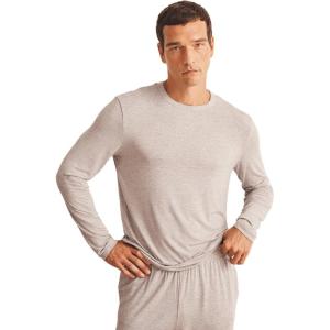 NAADAM, Long Sleeve Sleep Tee Men’s(Cement)