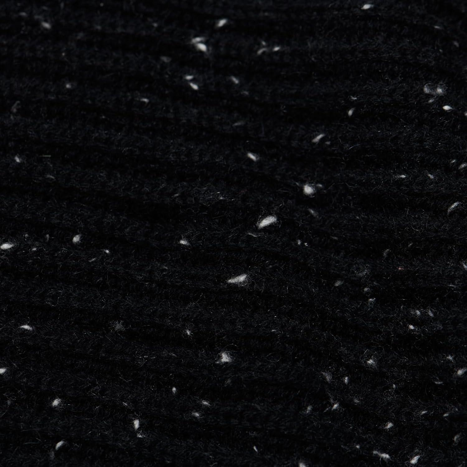 image:imageNAADAM UnisexAdult Signature Cashmere Ribbed BeanieBlack Donegal