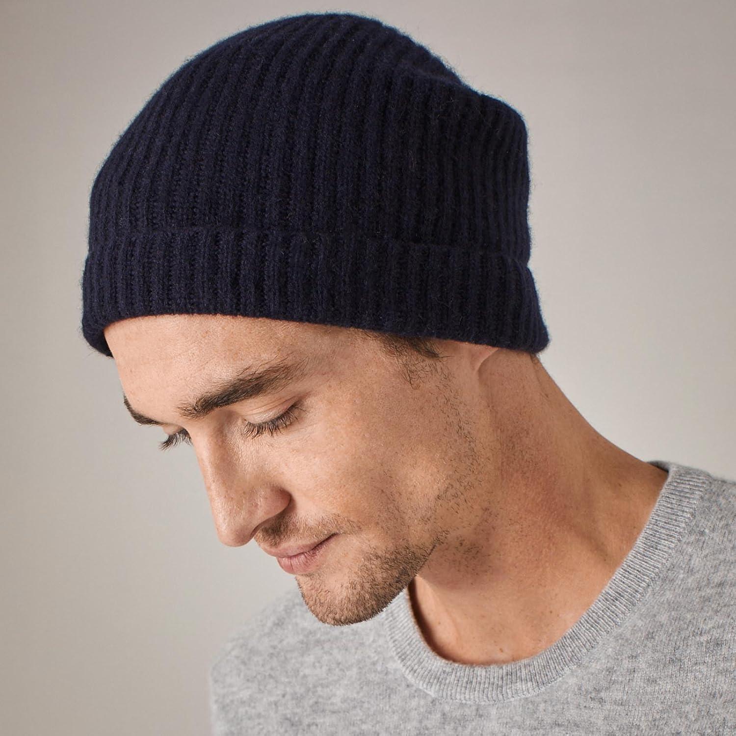 image:imageNAADAM UnisexAdult Signature Cashmere Ribbed BeanieNavy