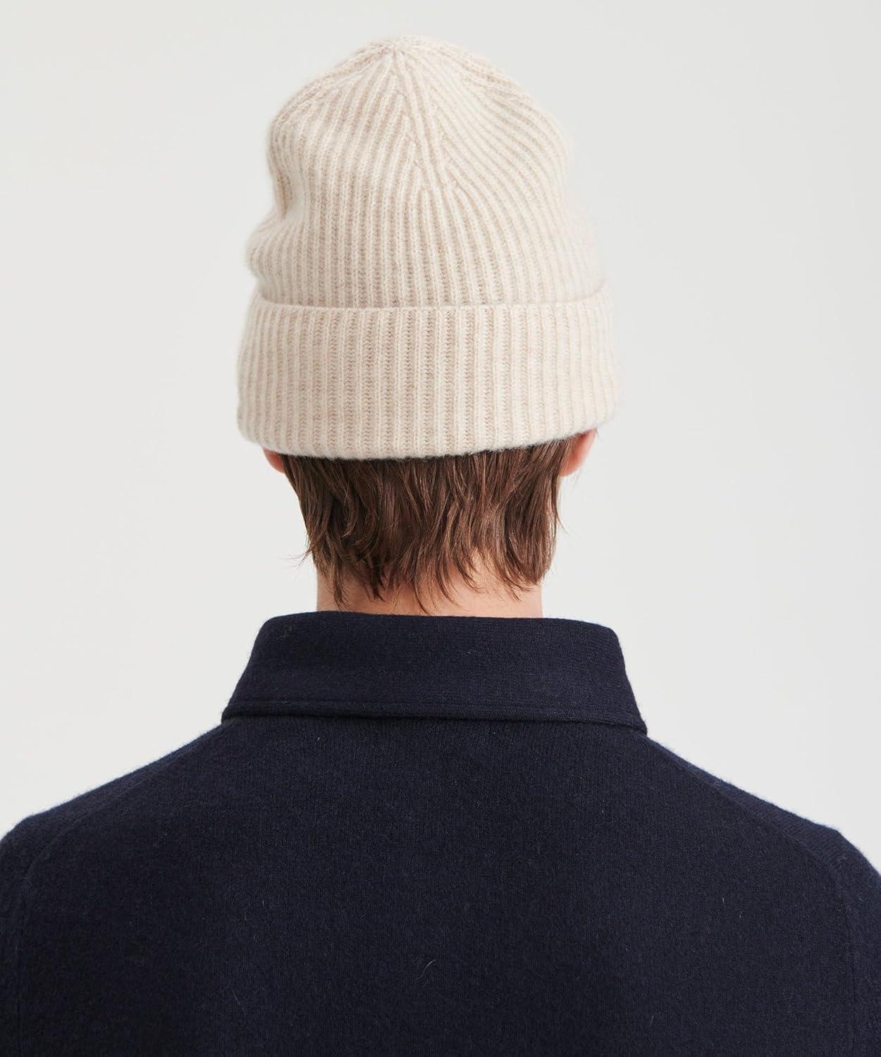 image:imageNAADAM UnisexAdult Signature Cashmere Ribbed BeanieOatmeal