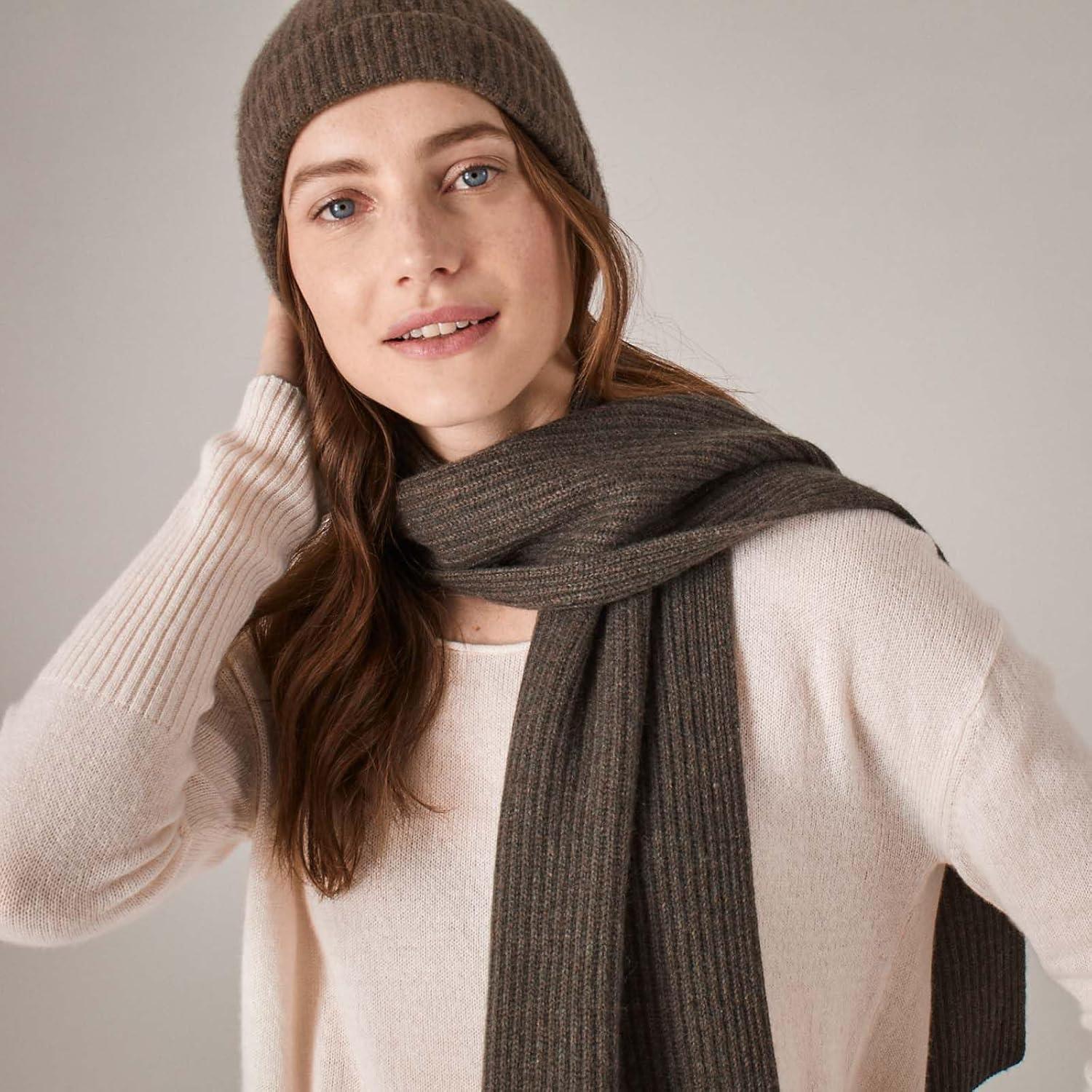image:imageNAADAM UnisexAdult Signature Cashmere Ribbed BeanieOlive