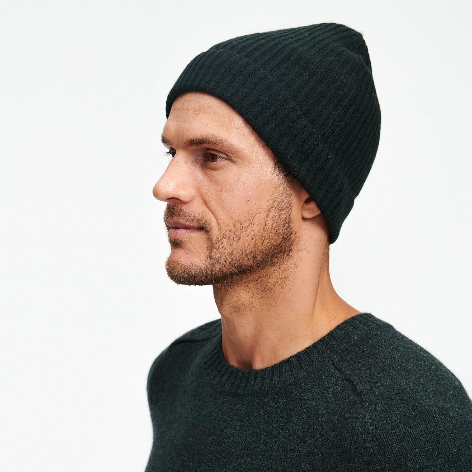 image:imageNAADAM UnisexAdult Signature Cashmere Ribbed BeaniePine Green
