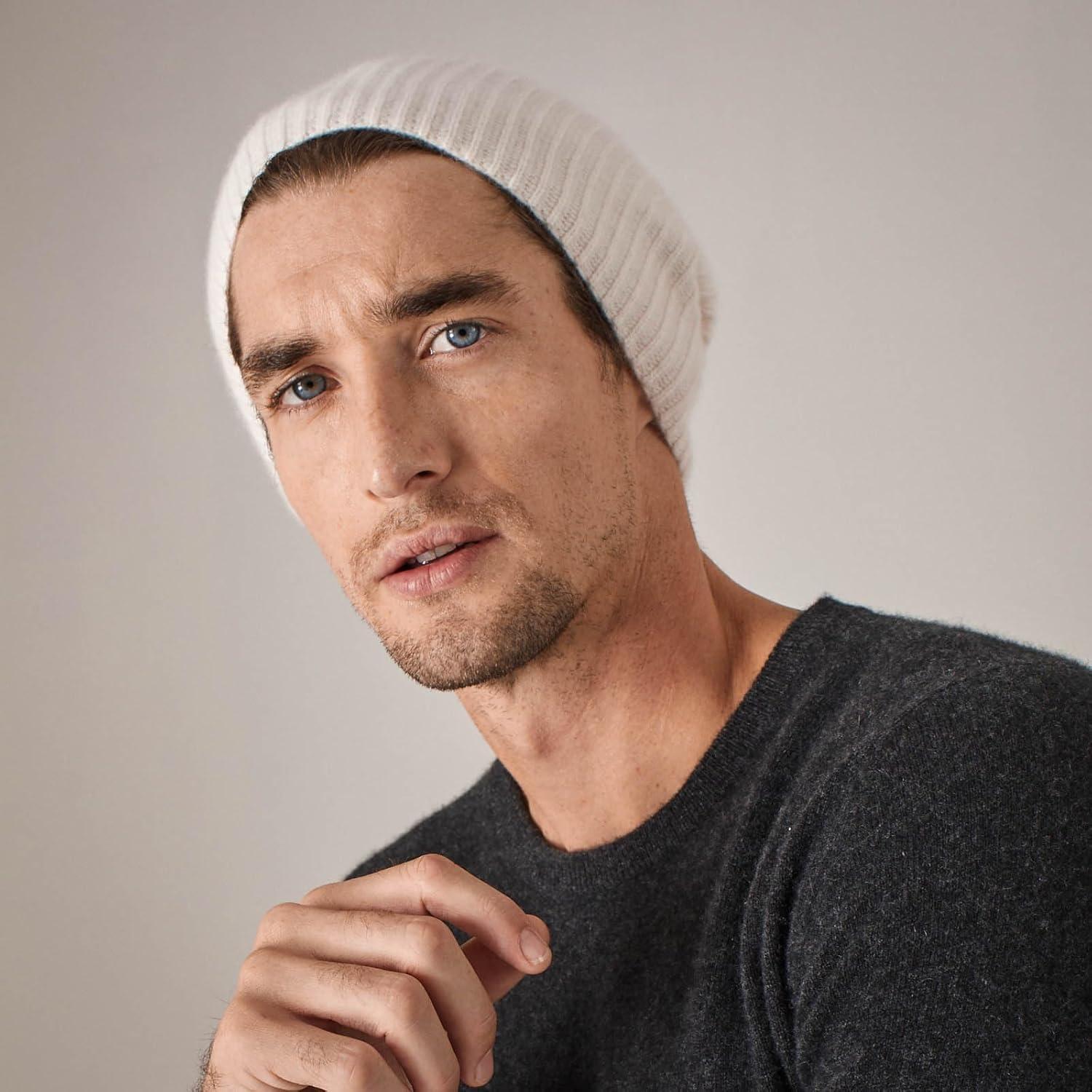 image:imageNAADAM UnisexAdult Signature Cashmere Ribbed BeanieWhite