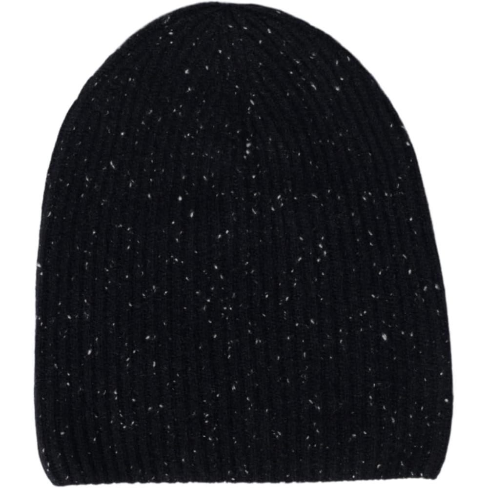 image:imageNAADAM UnisexAdult Signature Cashmere Ribbed BeanieBlack Donegal