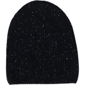 NAADAM Unisex-Adult Signature Cashmere Ribbed Beanie(Black Donegal)
