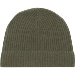 NAADAM Unisex-Adult Signature Cashmere Ribbed Beanie(Moss Green)