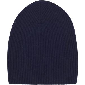 NAADAM Unisex-Adult Signature Cashmere Ribbed Beanie(Navy)